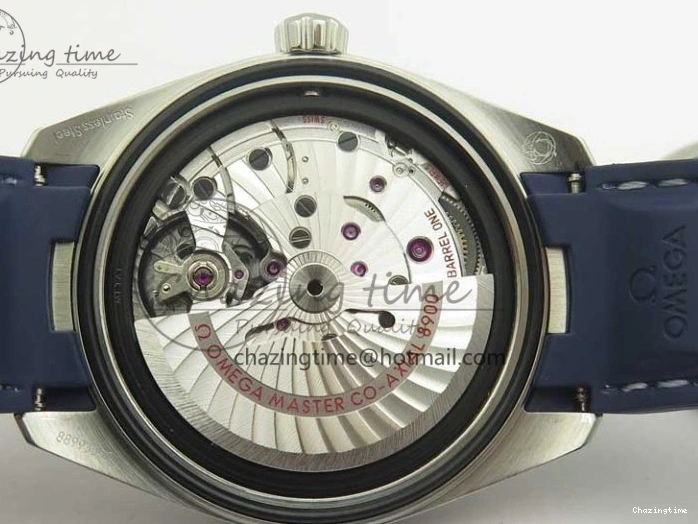 0501 Aqua Terra 150M Master Chronometers VSF 1:1 Best Edition Gray Dial Blue Hand on Blue Rubber Strap A8900 Super Clone HighQuality 8004